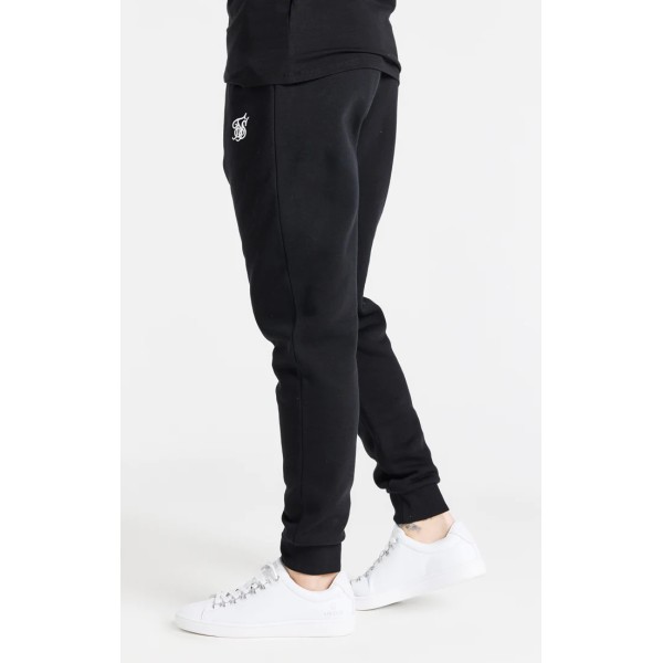 SikSilk Black Essential Cuffed Jogger